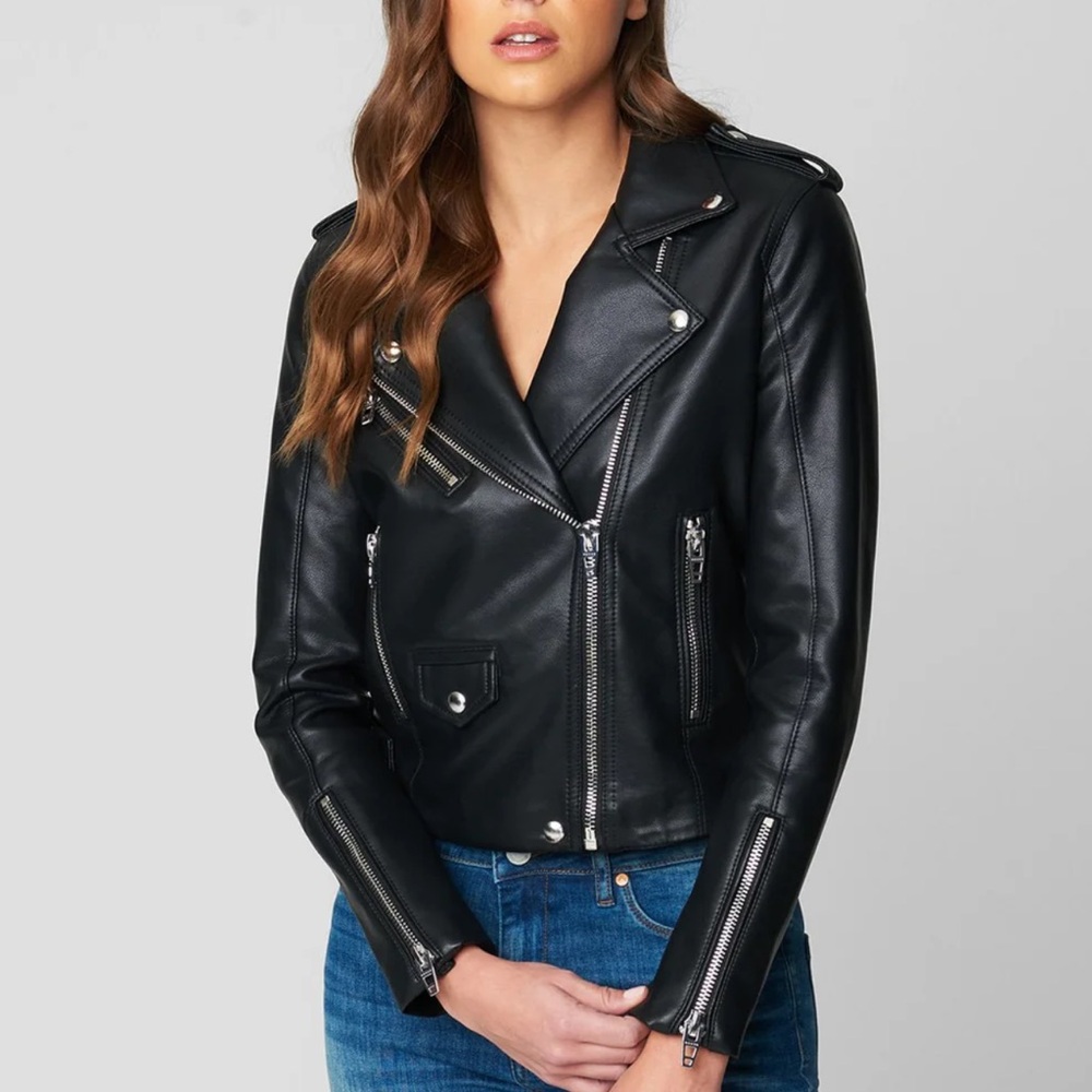 Blank NYC Black Leather Biker Jacket